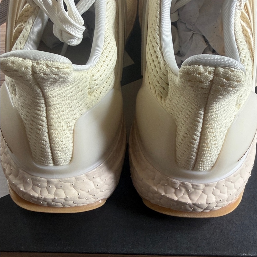 adidas Cream/Beige Ultraboost Knit Trainers - Picture 3 of 7